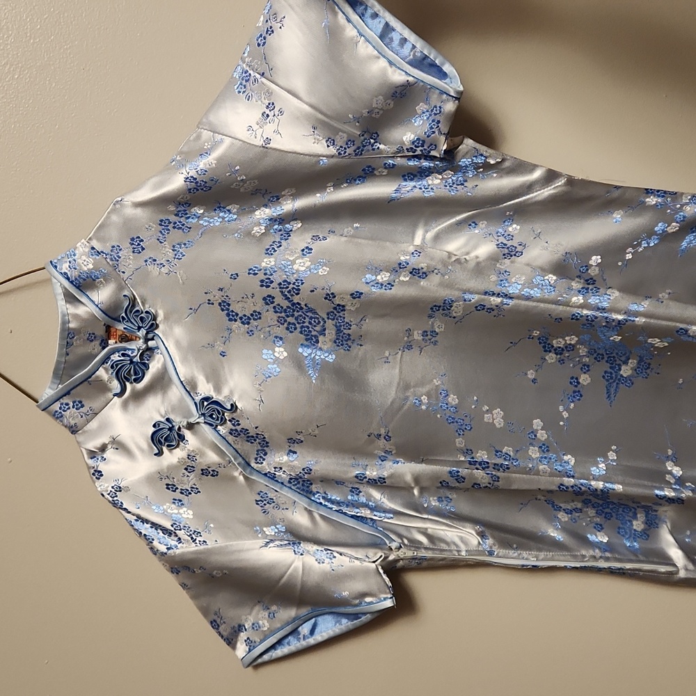 Blue Jon Feng Kimono Dress